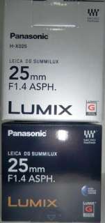 Panasonic 25mm f/1.4 Micro 4/3 Leica DG Summilux Lens NEW  
