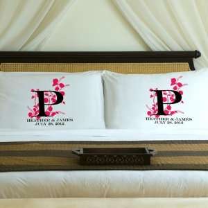  Personalized Pink Blush Natures Bliss Couples Pillow Case 