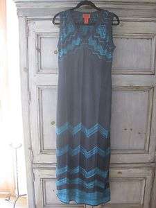 Missoni for Target long blue zip zag sweater dress size XL New  