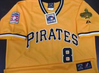   Stargell Pirates #8 Throwback Cooperstown 1971 W/S Patch YLW Jersey
