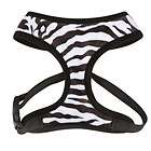 plush zebra soft collar dog harness east side collection black