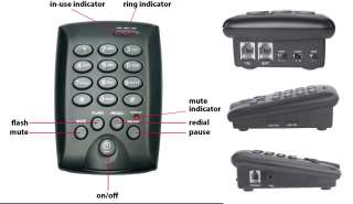   call. An extension jack allows connection to a second phone or modem