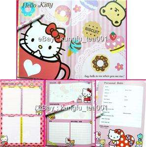 2012 Hello Kitty Hardcover Schedule Monthly Planner Bk Diary w Memo 