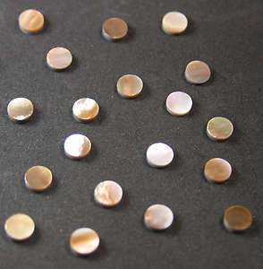 25 Gold Mother Of Pearl MOP Dots 6.35mm Inlay Luthier *Free Ship USA 