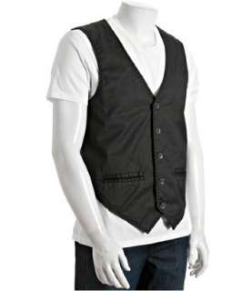 Buffalo Jeans vintage black waxed cotton Jarat vest   up to 