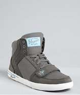 Original Penguin pewter and baby blue leather and canvas