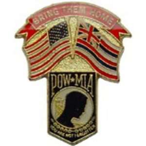  American POW & Hawaii Flags Pin 1 1/4 Arts, Crafts 