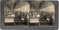 New Jersey ~ PATERSON ~ Weaving Cloth On A Loom In A Silk Mill 