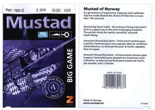 Mustad Z Steel 7691Z Southern and Tuna High Carbon Steel Hooks