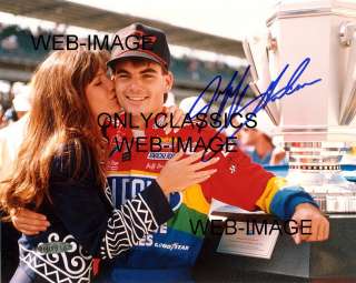 JEFF GORDON INDY BRICKYARD TROPHY KISS PHOTO PPG NASCAR  