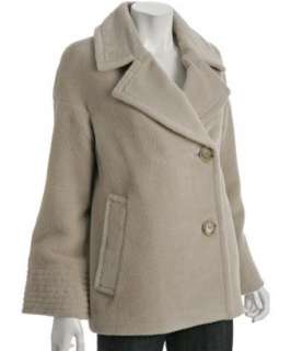 Hilary Radley pearl alpaca wool button front short jacket   up 