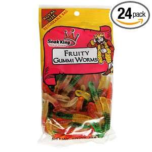 Snak King Fruity Gummi Worms, 10 Ounces Grocery & Gourmet Food