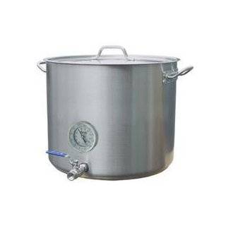 15 Gal Home Beer Brewing Kettle w/ Valve & Thermometer