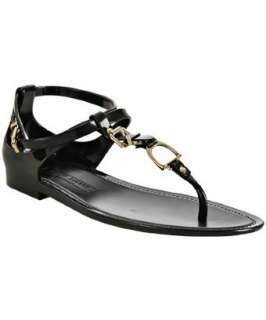 Ralph Lauren Collection black Karly jelly thong sandals   up 