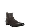 Prada black leather side zip ankle boots  