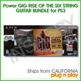 PS3 POWER GIG RISE OF THE SIX STRING GUITAR BUNDLE LN  