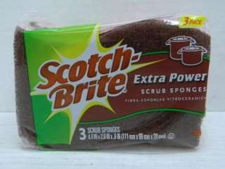 12 Count 3M Scotch Brite Scrub Sponges Extra Power  
