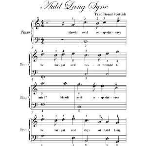    Auld Lang Syne Easy Piano Sheet Music Christmas Carol Books