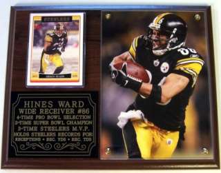   Ward #86 Pittsburgh Steelers Legend Photo Card Plaque NFL SB Champions