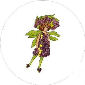  Flower Children 58mm Round Pin Lapel Badge Hyacinth
