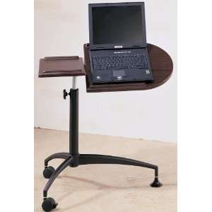  Capron Wood/Metal Swivel Laptop Stand On Casters 