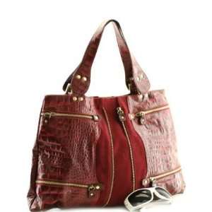    Women Designer Inspired Leather Handbag 4802RD 