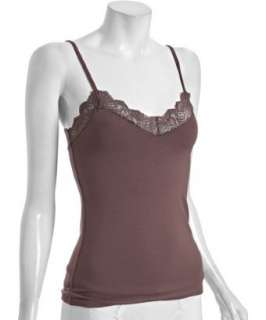 Only Hearts mocha jersey So Fine lace trim cami   
