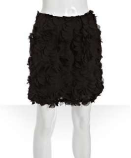 Rachel Antonoff black chiffon Dainty Dosty petal appliqué skirt 
