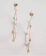 Soixante Neuf quartz and rose gold wavy hoops style# 317205001