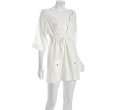 diane von furstenberg white linen mya drawstring coverup dress