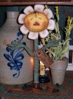 Primitive Flower Daisy Plant Make do Doll Pattern #587  