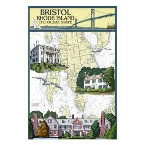  Bristol, Rhode Island   Nautical Chart Premium Poster 