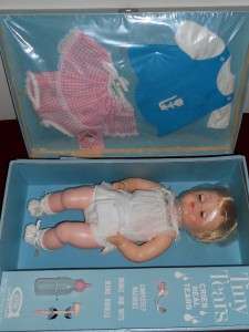   TINY TEARS 17 American Character Doll Mint Travel Case Extra Outfits