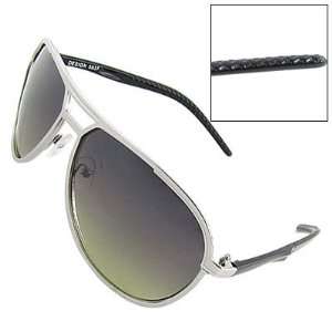   Green Lens Metal Frame Aviator Sunglasses for Men