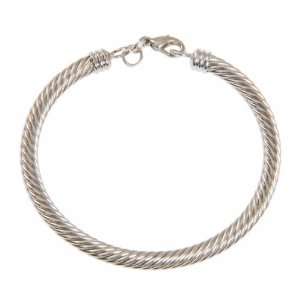  White Gold Polish Mens Kada/ Bracelet 