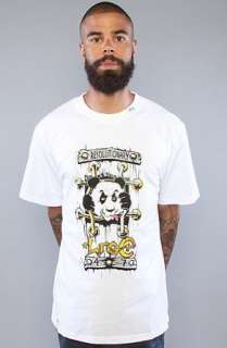    LRG The Damaged Goods Tee in White,T shirts for Men Clothing