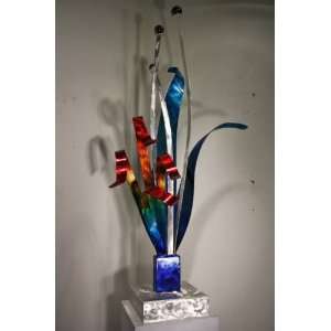  Abstract Metal Rainbow Table Sculpture