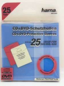 Hama CD/DVD Protective Sleeves x 25 Multi Coloured  
