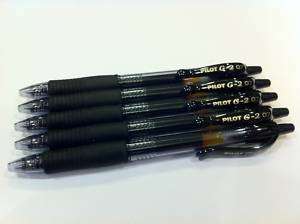 pack Black Ink G2 Pilot Retractable Gel Pen NEW  