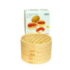 Pack Of Bamboo Steamer Sets With 2 Steamers & 1 Cover   10  