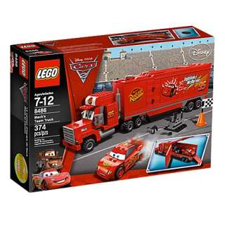 NIB Disney Cars Macks Team Truck Cars 2 Lego 374 Pc. Play Set #8486 