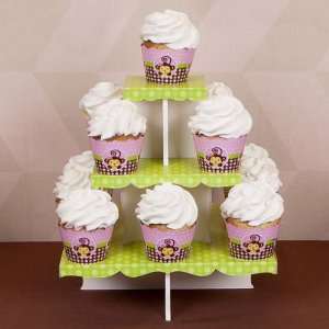  Monkey Girl   Cupcake Stand & 13 Cupcake Wrappers   Birthday Party 