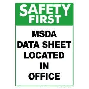  Sign Safety First Msds Data Sheet 5307Wa1014E Everything 