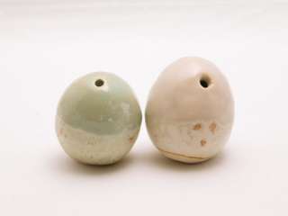 Egg Style Incense Holder Set Ceramic Pottery Handmade  