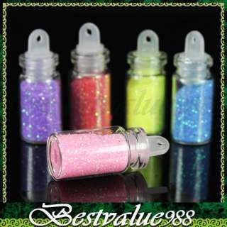   Bottles Mix Color Glitter Dust Powders Nail Art Decoration Salon DIY