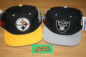 Vintage LA Raiders OR Pittsburgh Steelers Starter FITTED hat NWT 90s 