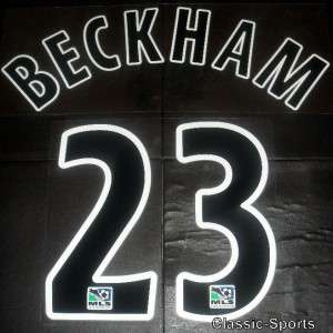 La Galaxy Beckham 23 2007/08 Football Shirt Name Set H  