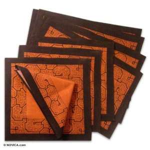 Cotton placemats and napkins set, Shipibo Presence (set 