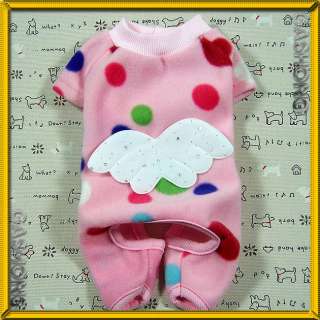 Dog Clothes H124,Angel Wings&Polka Dots All in One Suit  