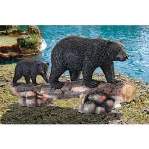   Bear with Cubs Wildlife Animal Sculpture Statue Figu Home
